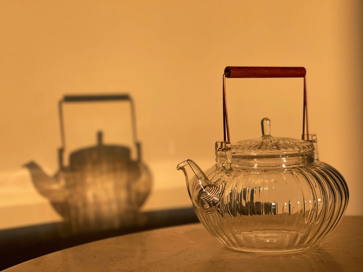 『南瓜款』手工吹製玻璃茶壺 - 可直火 耐高溫